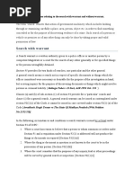 Search With Warrant: 3. Discuss The Provisions Relating To The Search With Warrant and Without Warrant