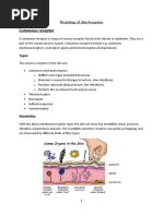 Physiology of Skin Receptors