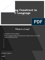 Looping Construct in C Language