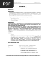 Anexo G Esquema Del Informe Mensual Del Supervisor de Proyecto