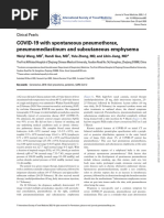 COVID-19 With Spontaneous Pneumothorax, Pneumomediastinum and Subcutaneous Emphysema