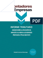 Ąnálisis Sobre La Aplicación Del IR A Los Servicios Prestados A Título gratuito-C&E