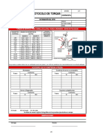 Protocolo de Torque: Torque de Servicio para Tornillos (Lb-Pie) - Rosca Ordinaria - Serie en Pulgadas