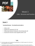 Week 3 Week 3: Cells and Tissues-Part 1 Cells - Structure and Function