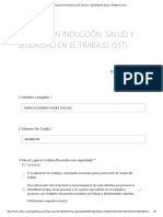 Evaluación Inducción Salud y Seguridad en El Trabajo (SST)