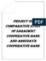 Palak Sonar - Project On Comparative Study of Saraswat and Abhudaya Cooperative Bank PDF