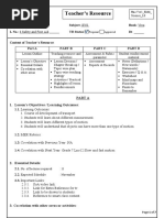 Teacher's Resource: Grade: 2 Subject: EVS Book: Viva L No.: 8 Safety and First Aid TR Status: DT