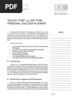 The My-Tyme Imy-Tyme Personal Success Planner: Lesson Four