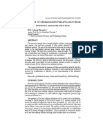 Recovery of Germanium by Precipitation From Strongly Alkaline Solution