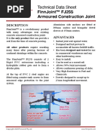 Finnjoint™ Fj25S Armoured Construction Joint: Technical Data Sheet