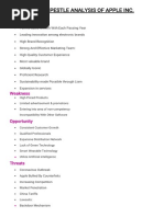 Swot and Pestle Analysis of Apple Inc