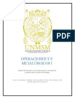 Informe 4 Tiempo de Residencia de Espesadores