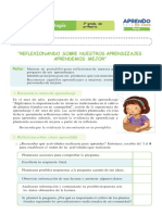 Ficha de Autoaprendizaje Ciencia y Tecnología Sesion Evaluación Tercer Grado