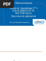 Macroeconomía Sesión de Aprendizaje #6 Equilibrio en El Sector Real Ejercicios de Aplicación