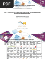 Formato para La Elaborar La Proyección Del Propio Proceso Formativo en El Programa de Licenciatura - Paso 4, Unidad 3