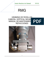 Hemming de Rodillos Cabezal Vertical Neumatico Manual de Mantenimiento Y Refacciones