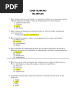 Cuestionario Matrices