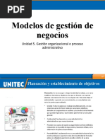 Unidad 5. Gestión Organizacional o Proceso Administrativo