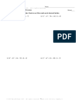 7.1 Polynomial Long Division