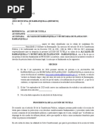 Modelo Tutela Por Vulneración Al Derecho de Petición