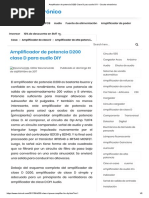 Amplificador de Potencia D200 Clase-D para Audio DIY - Circuito Electrónico