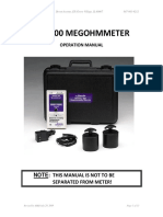 Acl 800 Megohmmeter: Operation Manual