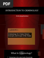 Introduction To Criminology