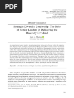 Strategic Diversity Leadership The Role of Senior Leaders in Delivering The Diversity Dividend2020Journal of Management PDF