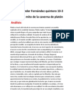 Analisis Del Mito de La Caverna de Platon