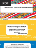 El Pluralismo Jurídico en El Estado Peruano