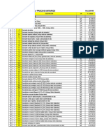 Lista de Precios Unitario Valledupar