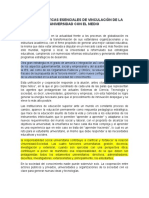 Características Esenciales de Vinculación de La Universidad Con El Medio