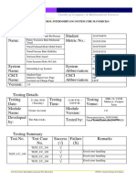 Faculty of Computer & Mathematical Sciences: Test Case Form: Internship Log System (The Mavericks)