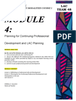 LAC Team 48: Planning For Continuing Professional Development and LAC Planning