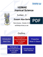 Lecture 2 - 102MAE Thermofluids