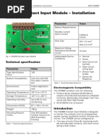 CIM800 Contact Input Module - Installation Instructions: Technical Specification