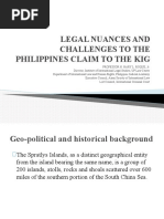 Legal Nuances and Challenges To The Philippines Claim To The Kig