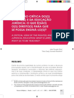 Uma Visão Crítica Do (S) Direito (S) e Da Educação Jurídica: o Que É (São) o (S) Direito (S) para Que Se Possa Ensiná-Lo (S) ?