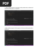 1 - Write A Python Program To Check That A String Contains Only A Certain Set of Characters (In This Case A-Z, A-Z and 0-9)