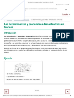 Los Determinantes y Pronombres Demostrativos en Francés