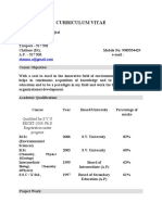 Curriculum Vitae: (Chemistry, &zoology) Biology, Chemistry &physics)