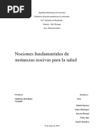 Nociones Fundamentales Sobre Sutancias Nocivas