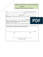 Anexo V - Modelo - Carta de Anuência Pessoa Jurídica