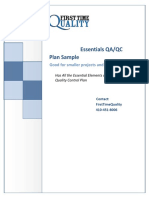 Ăŷěɛđăɖŝŷő Essentials Qa/Qc Plan Sample: Good For Smaller Projects and Bid Qualifications