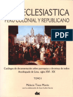 Catálogo Del Archivo Arzobispal de Lima, Tomo I PDF