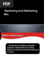 Marketing and Marketing Mix