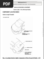 4-Door Except Si Model: Component Location Index