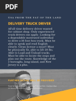 Delivery Truck Driver