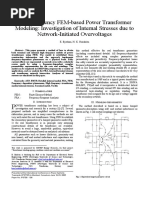 High Frequency FEM-based Power Transformer Modeling: Investigation of Internal Stresses Due To Network-Initiated Overvoltages