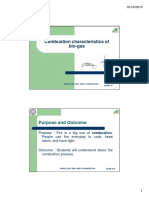 Combustion Characteristics of Bio-Gas: Purpose and Outcome